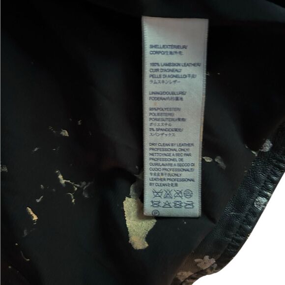 Rebecca Minkoff Floral Leather Moto Jacket Size Large - Picture 8 of 9